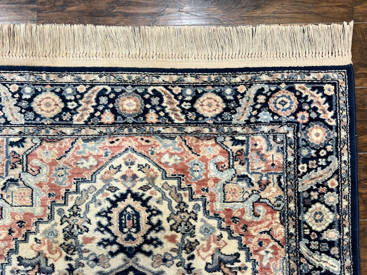 Karastan Blue Heriz Rug #748, Vintage Wool Karastan Carpet 4.3 x 6, Discontinued Original 700 Series Karastan Area Rug - Jewel Rugs, view 8