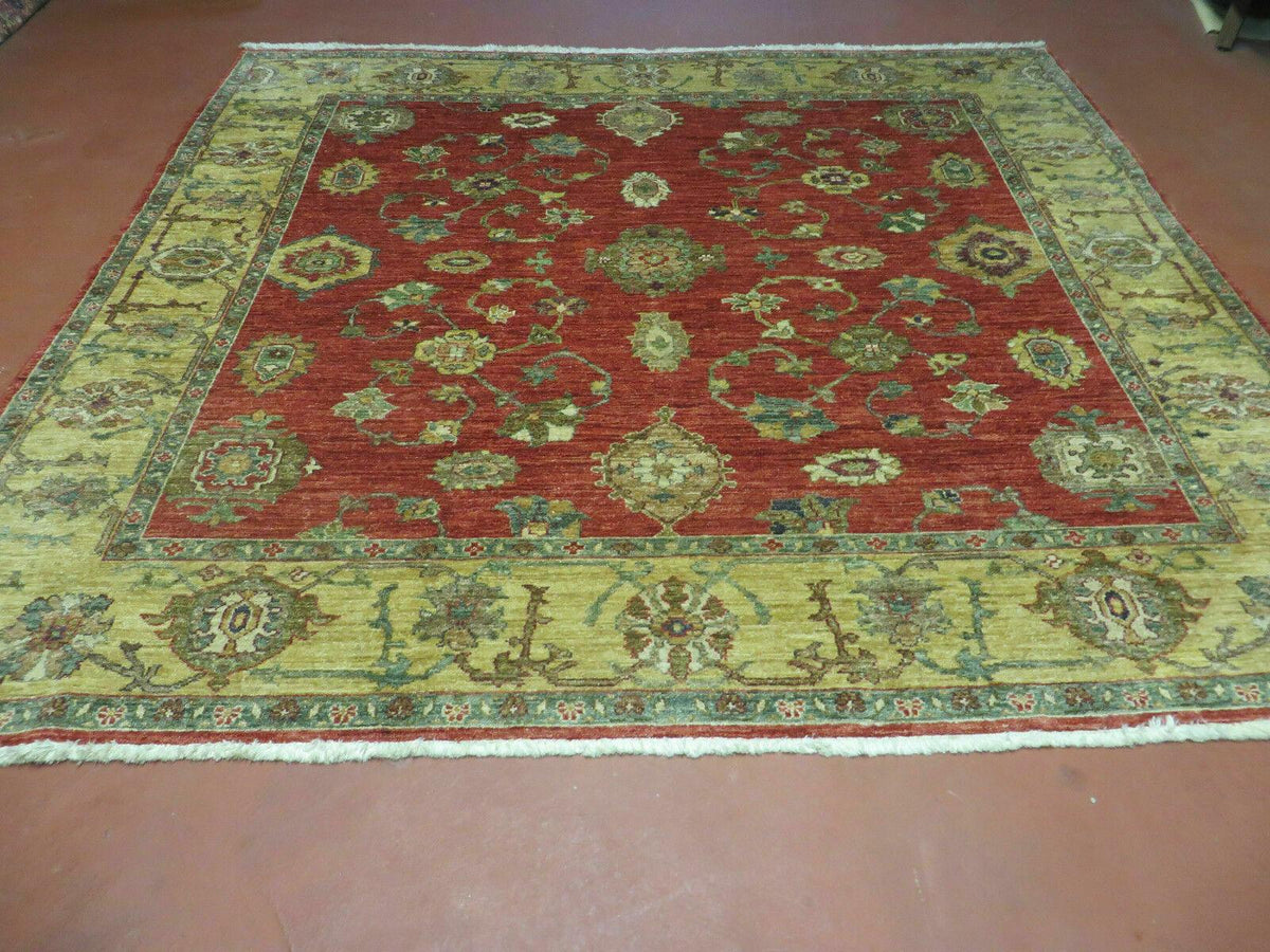 6.5' X 7' Vintage Handmade Egypt Agra Wool Rug Carpet Square Beauty - Jewel Rugs, view 2