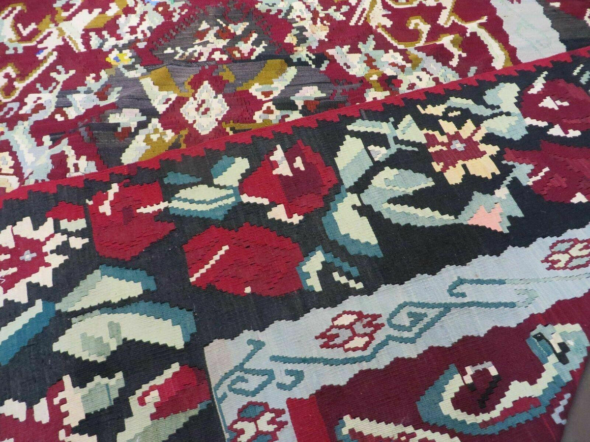 8' X 11' Karabagh Kilim Handmade Flat Weave Wool Rug Vegi Organic Dyes Nice - Jewel Rugs, view 10