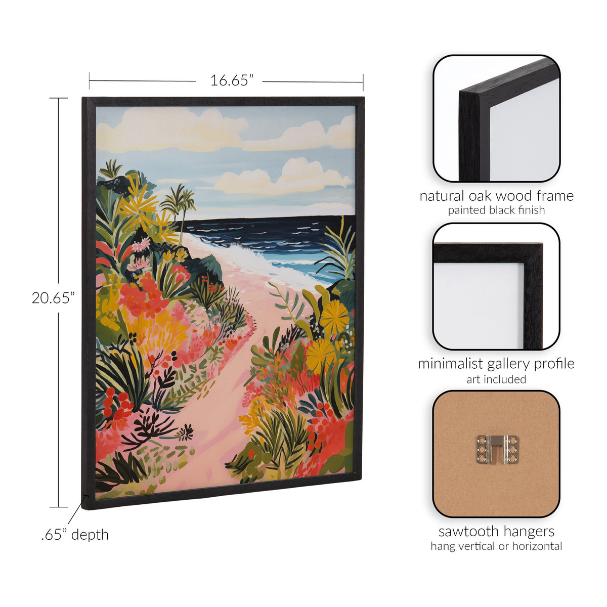 Gallery Tropical Bright Ocean Path Landscape Print by The Creative Bunch Studio