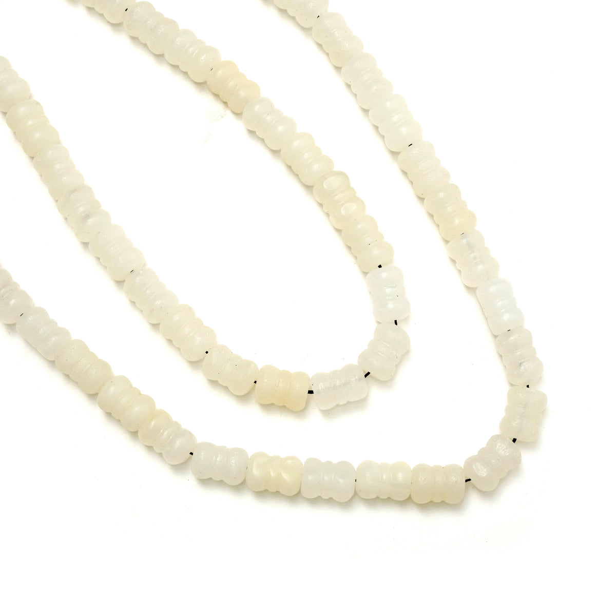 Decorative Round White Jade Bead