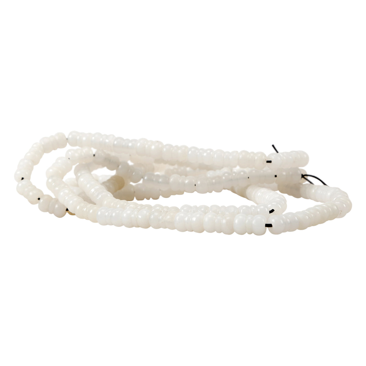 Decorative Round White Jade Bead
