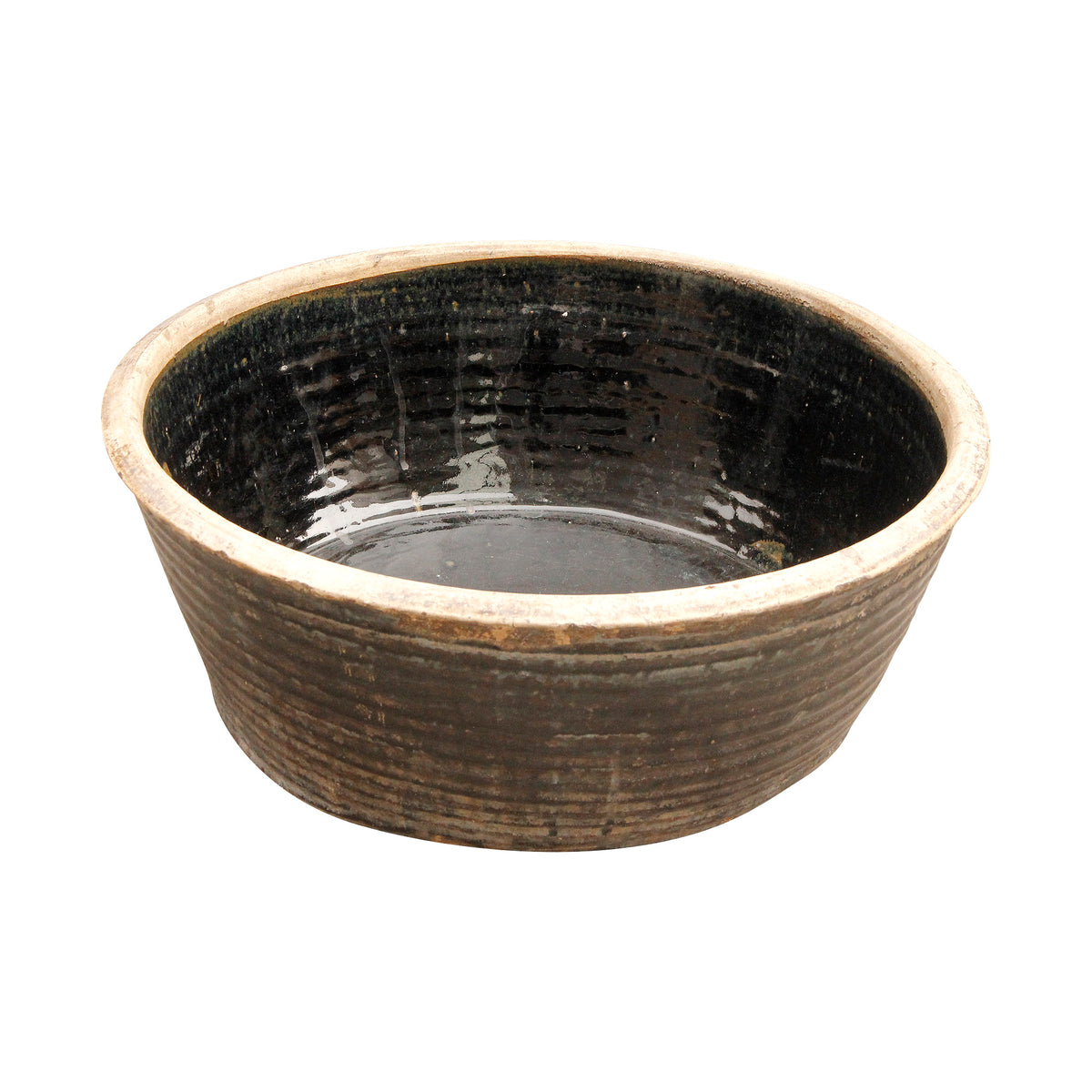 Vintage black porcelain kitchen basin (size & color vary)