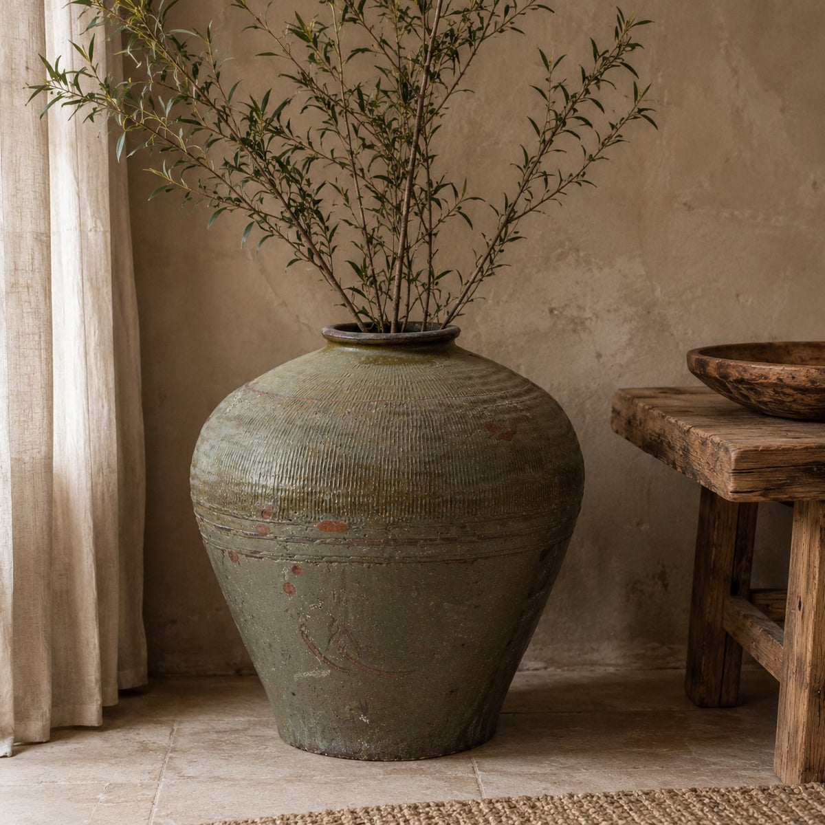 Distressed Oliver Jar Approx 16"-20" High Vintage (Color and Size vary)