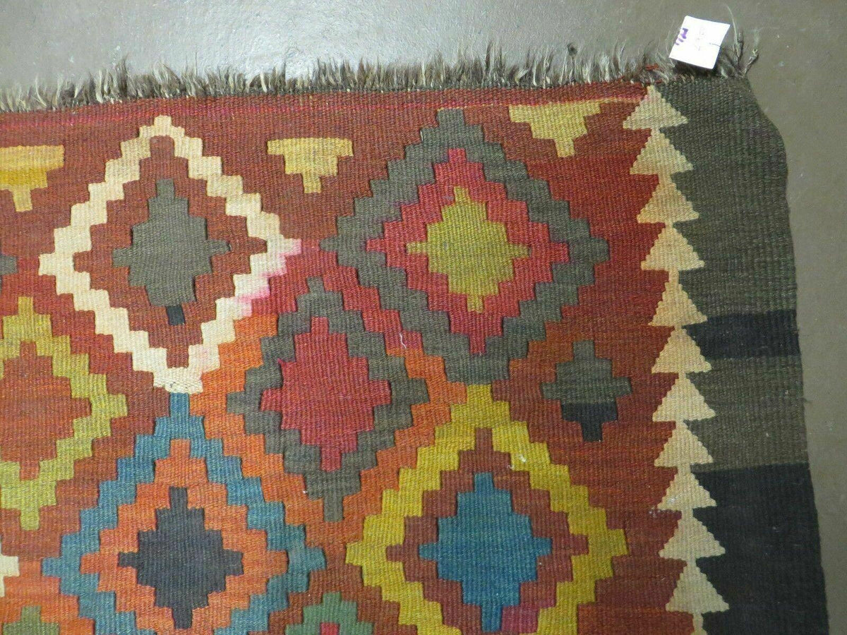 7' X10' Antique Afghan Kilim Handmade Flat Weave Wool Rug Vegy Organic Colorful - Jewel Rugs, view 5