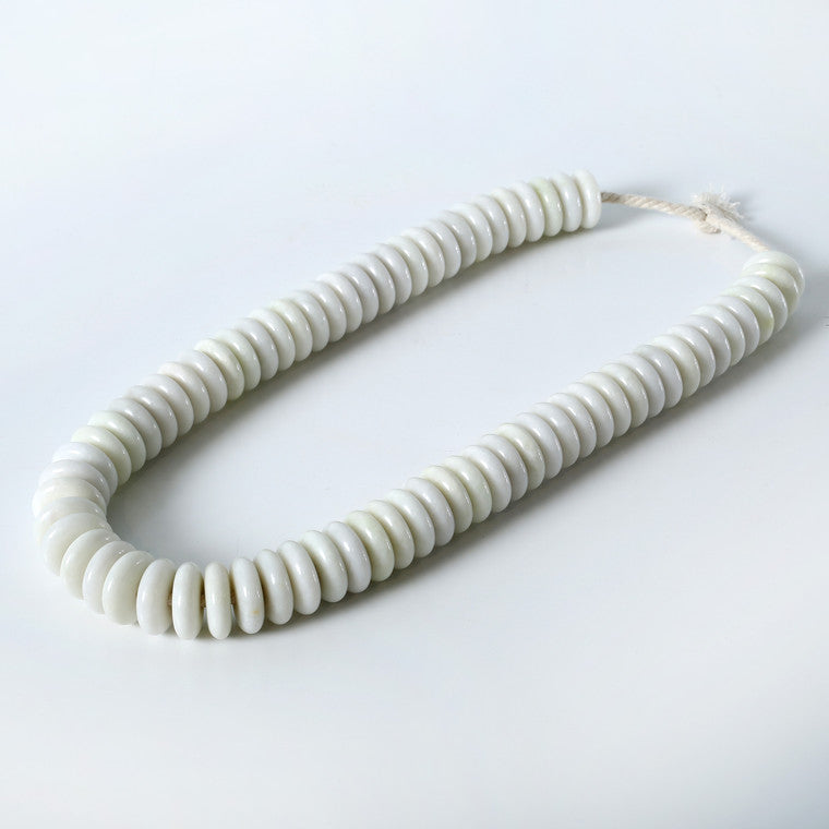 Approx. 12 Inches White Jade Bead Round Button image 3
