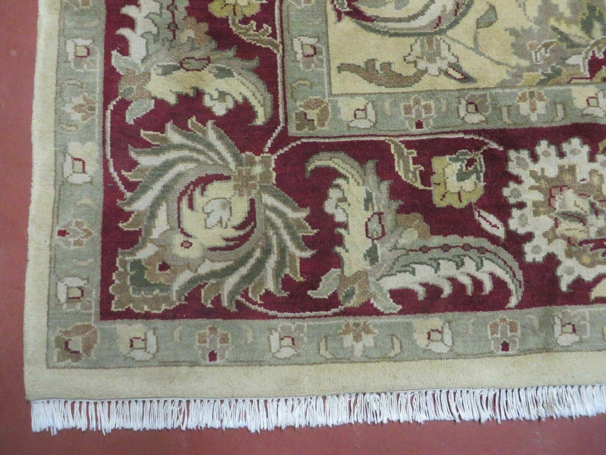 9' X 12' Vintage Handmade India Oriental Jaipur Quality Tea Wash Hand Knotted - Jewel Rugs, view 9