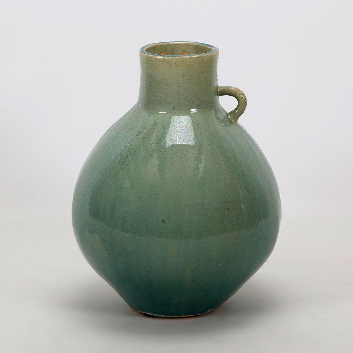 Vintage style Blue-Green bottle with one handle