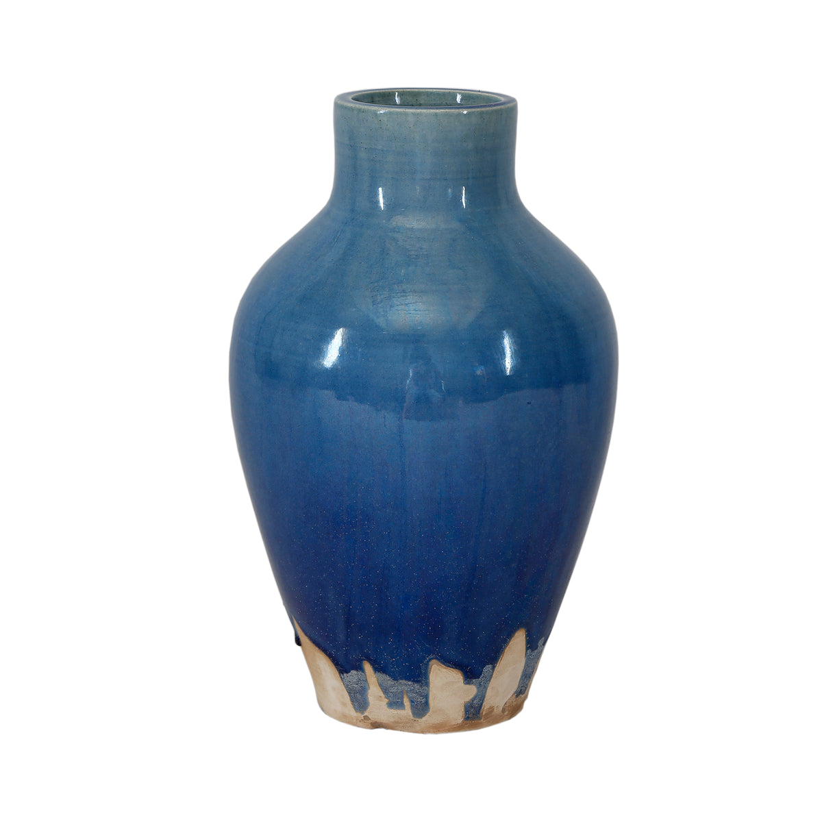 10" Vintage style blue-green tall vase