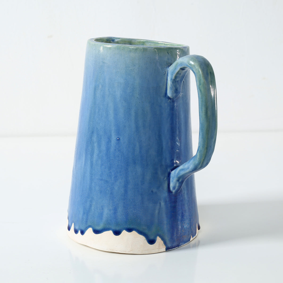 Approx. 7.5 Inches High Green-Blue Pitcher (3.9" Opening)