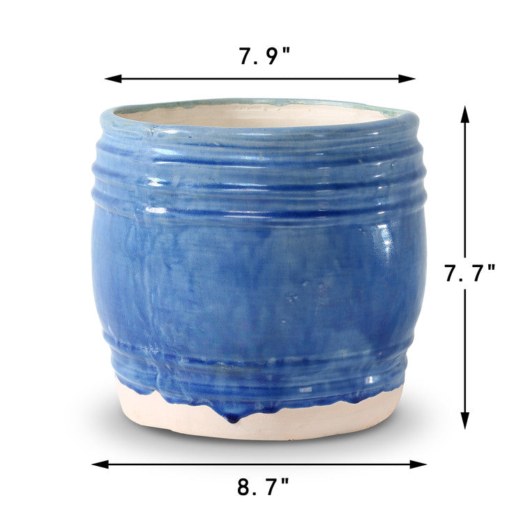 Approx. 8 Inches High Green-Blue Planter (7.9" Opening) image 3