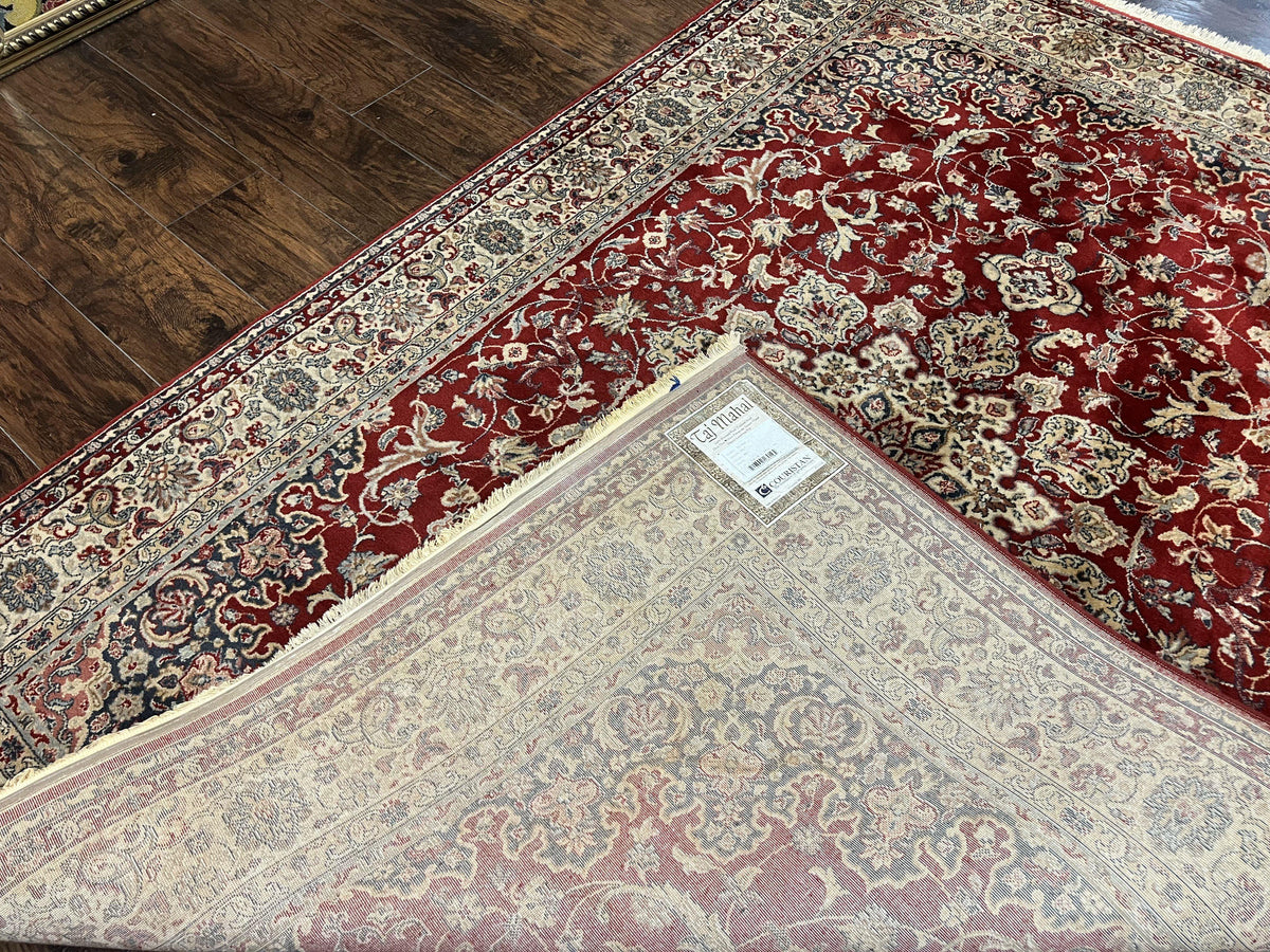 Couristan Rug 5.6 x 8, Floral Medallion, Dark Red Cream, Belgium Power Loomed Rug, Taj Mahal Rug, Vintage Oriental Wool Carpet - Jewel Rugs, view 10
