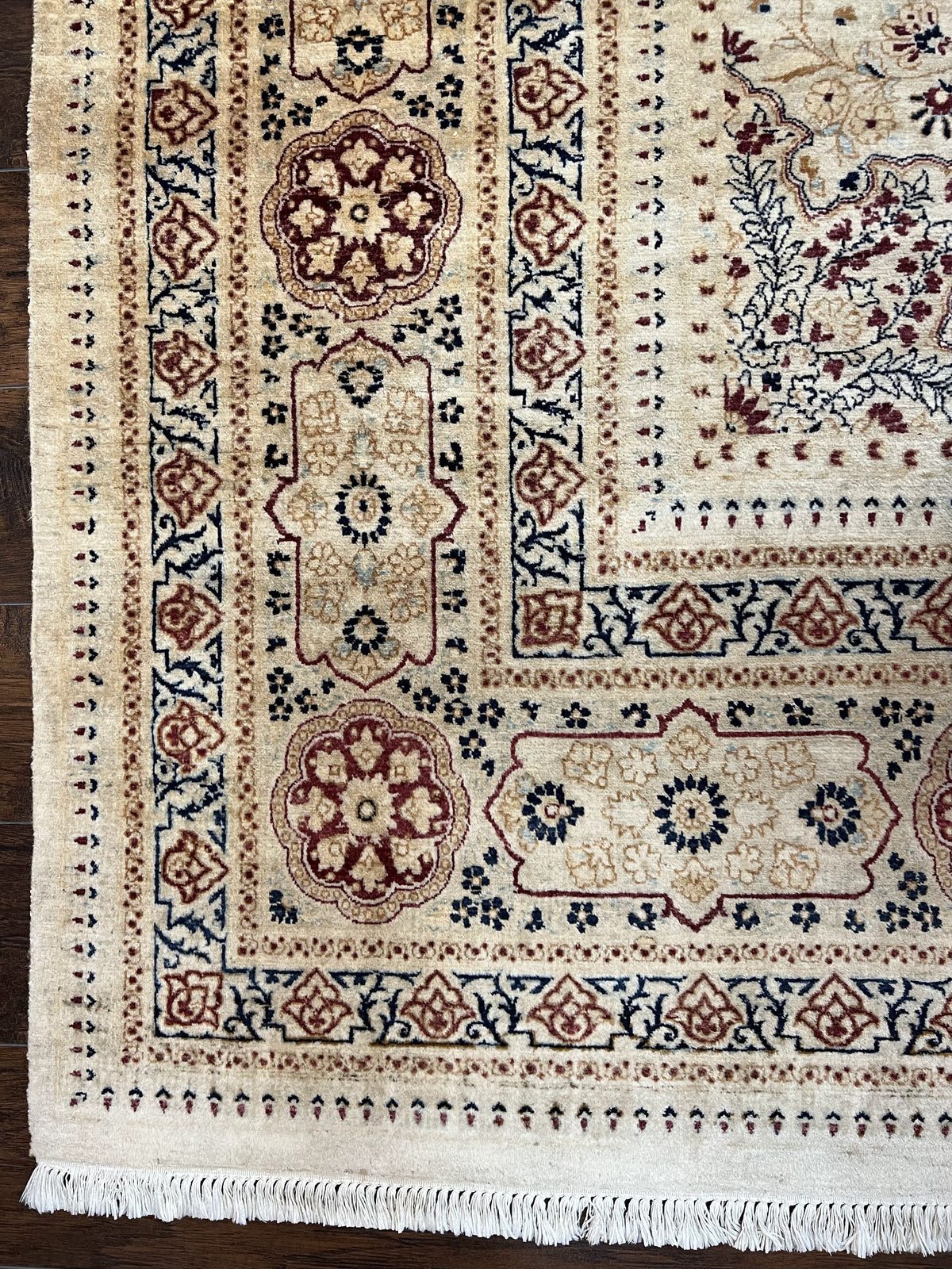 Pak Persian Rug 9x11, Very Fine Hand Knotted Oriental Carpet, Haji Jalili Design, Ivory/Cream, Wool Handmade Room Sized Rug 9 x 11 ft, Nice - Jewel Rugs, view 8