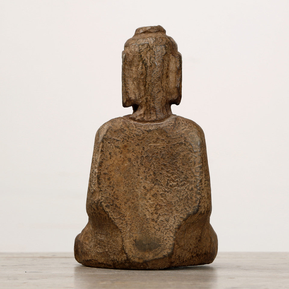 Bluestone Hand-Carved Praying Buddha