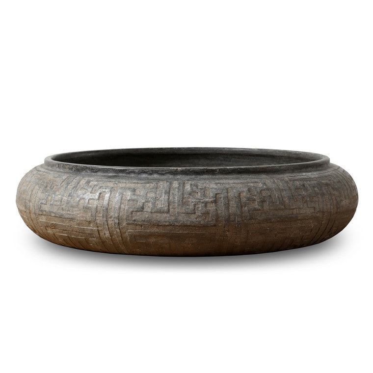 27" Wide 6" H Hand Carved Blue Stone Basin (PRE-ORDER NOW, ETA 12-16 weeks.) image 3