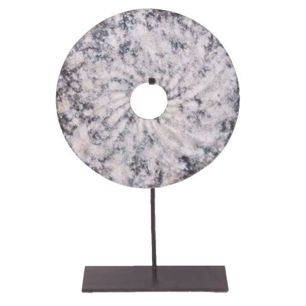 Blue Spiral Jade Statue With Base