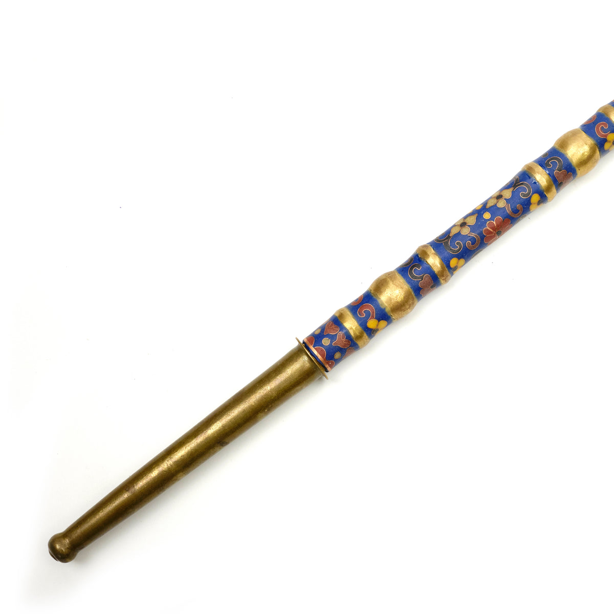 Cloisonne Tobacco Pipe Large White