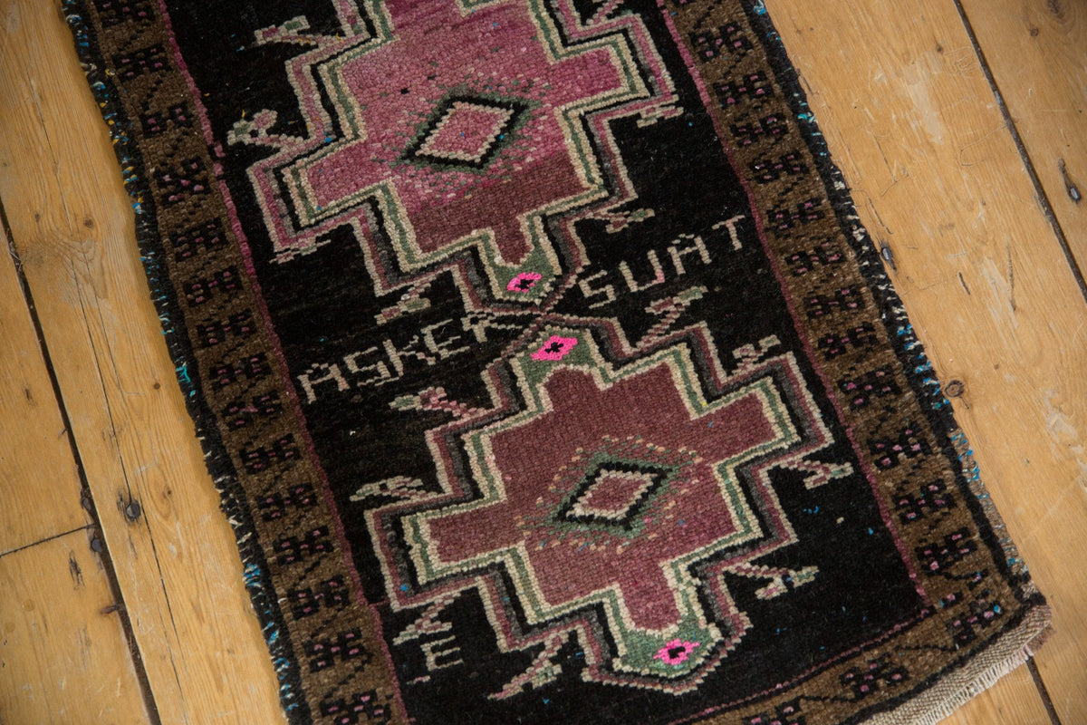 1.5x2.5 Vintage Distressed Oushak Rug Mat