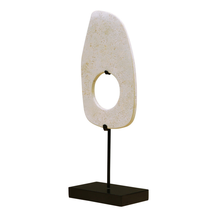 Off white jade axe statue with stand image 3