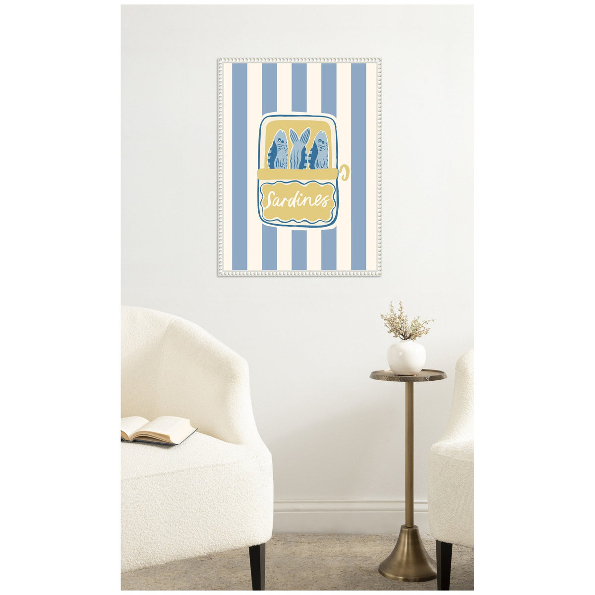 Coastal Sardines by Aislinn Simmonds Duchess Plum Framed Canvas Wall Art Print
