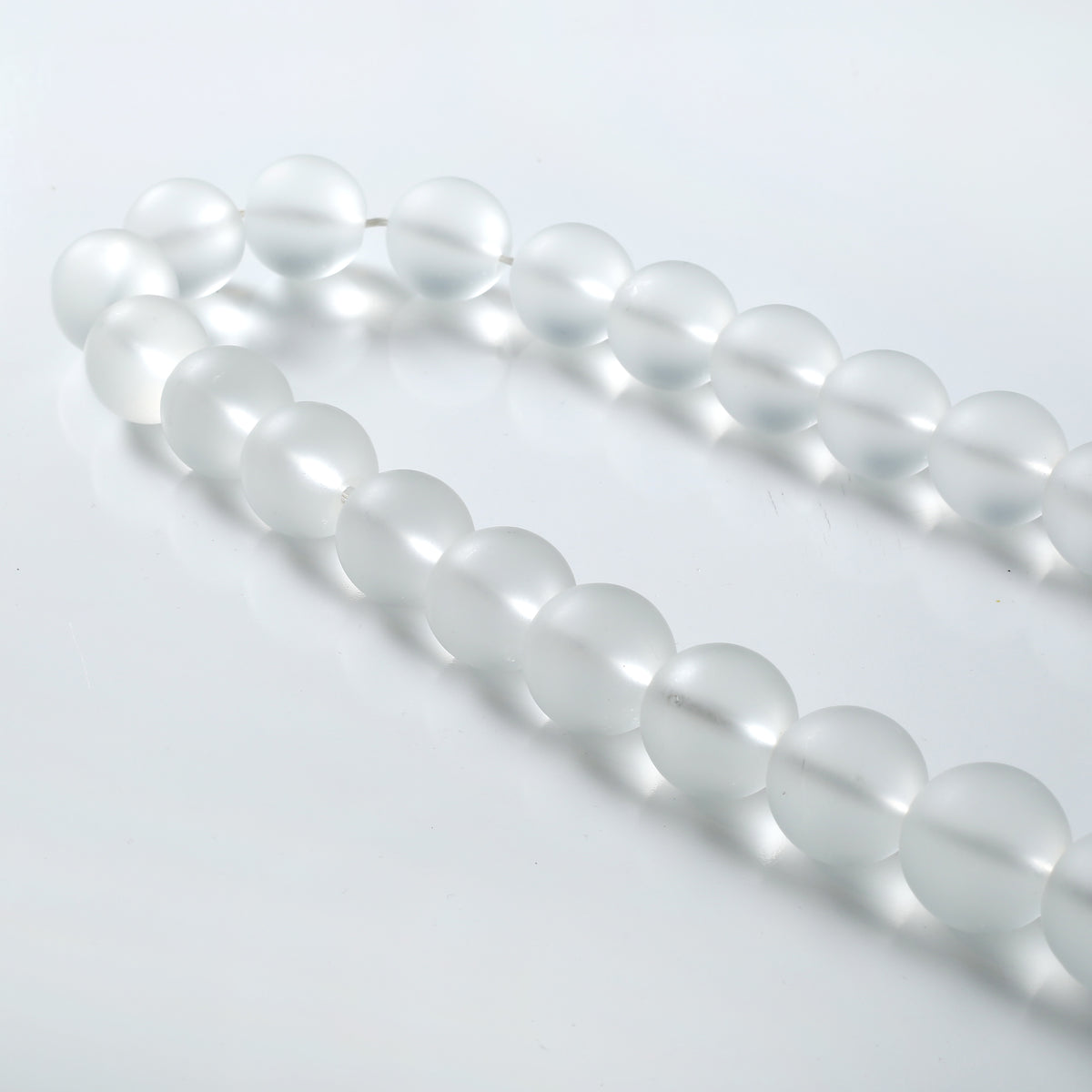 Approx. 21" Long Frosted Glass Beads