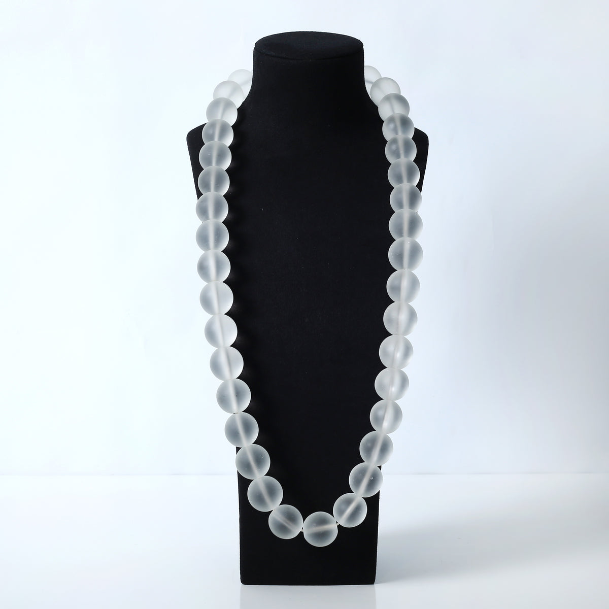 Approx. 21" Long Frosted Glass Beads