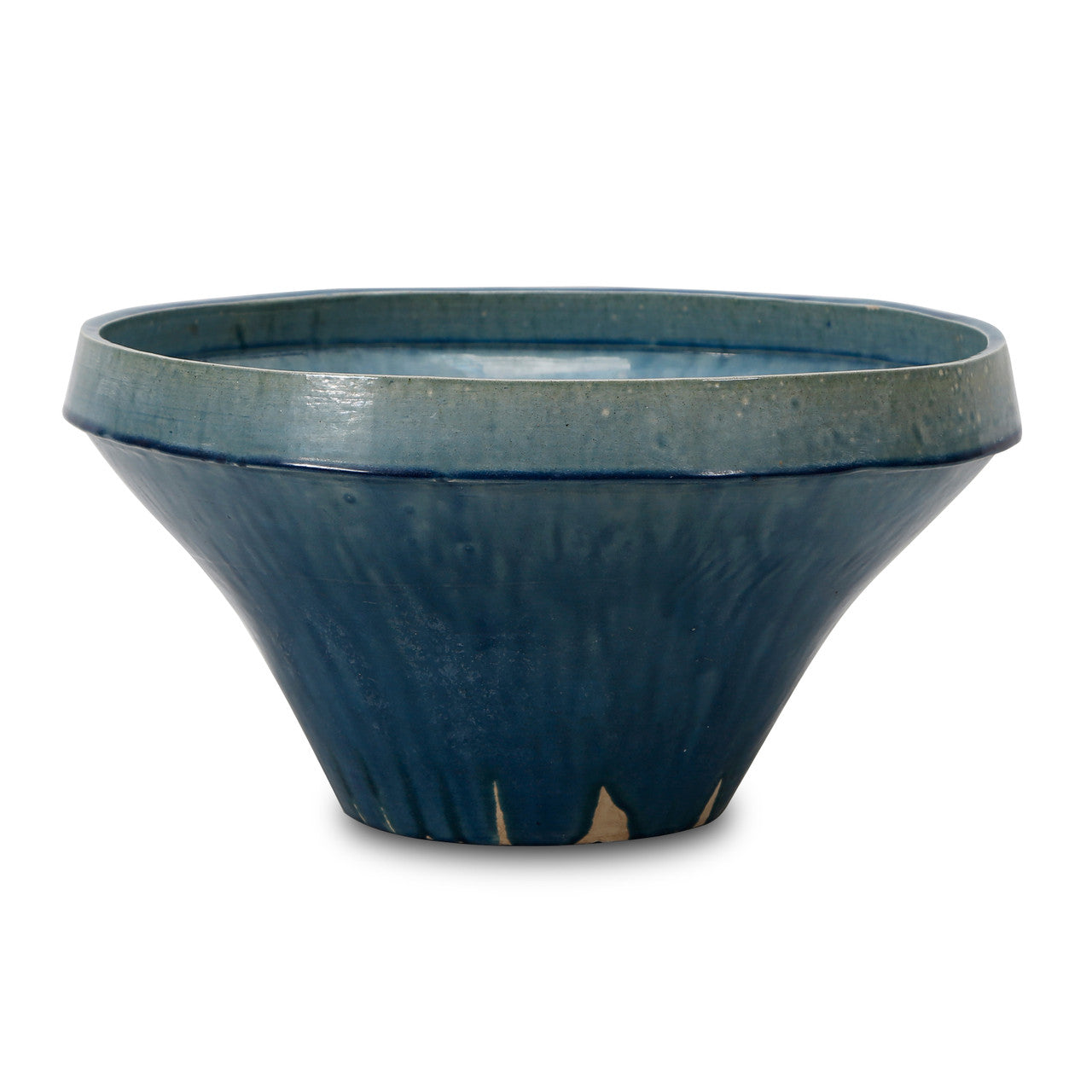 Ceramic Bowl Blue-Green Vintage Style (color vary) 15x15x7.8H