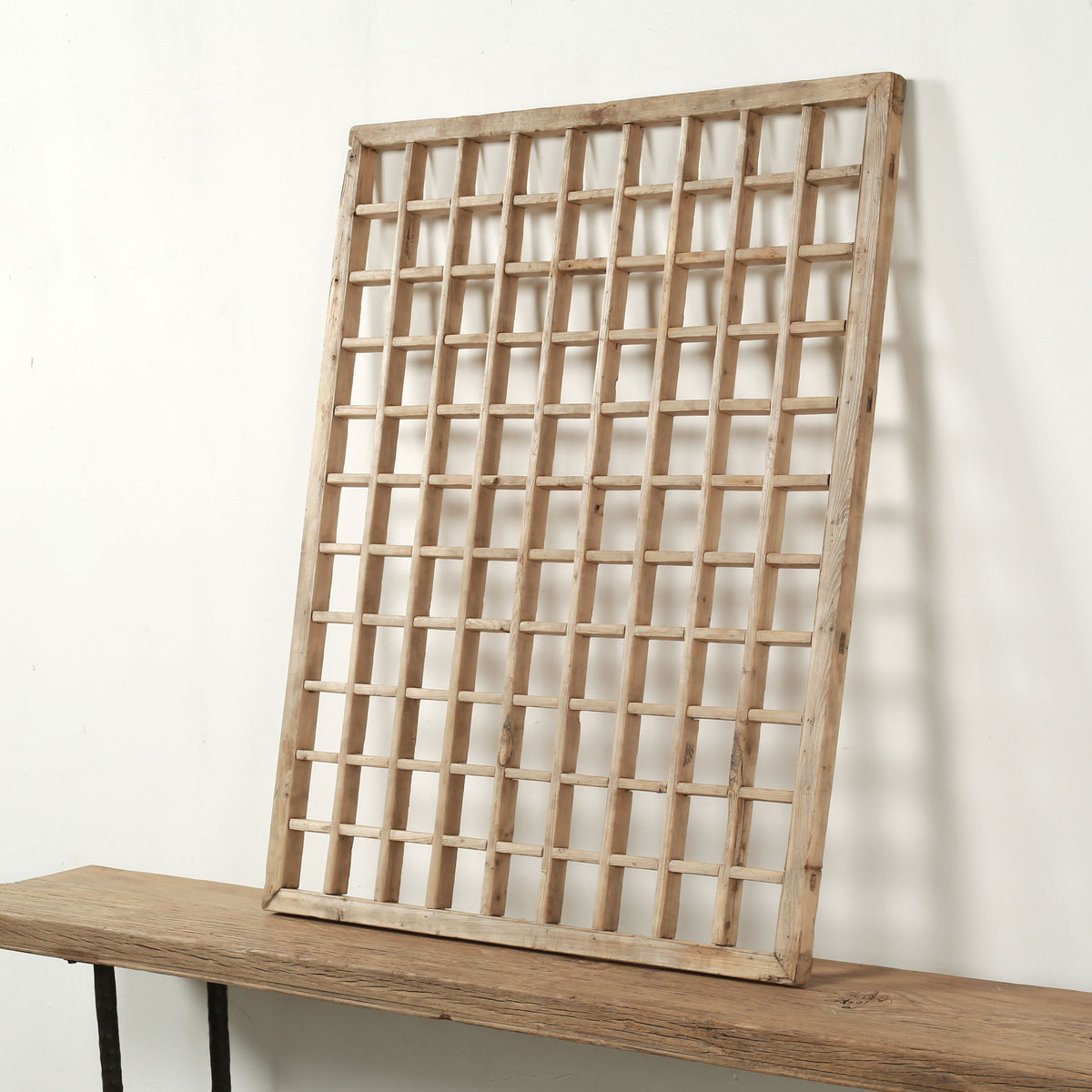 Vintage Wooden Lattice Wall Panel 38" W x 45" H