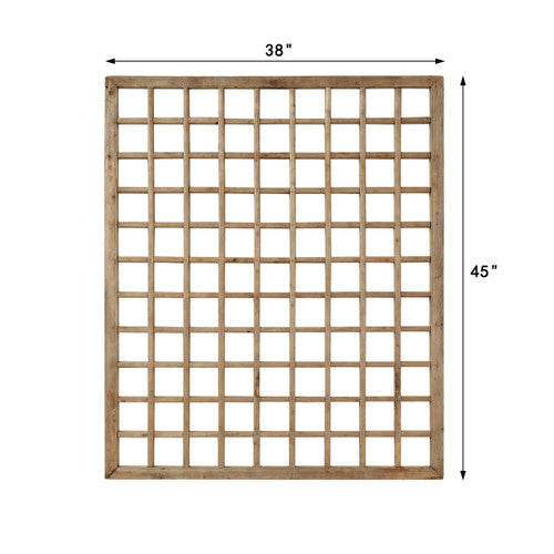 Vintage Wooden Lattice Wall Panel 36" W x 47" H image 2