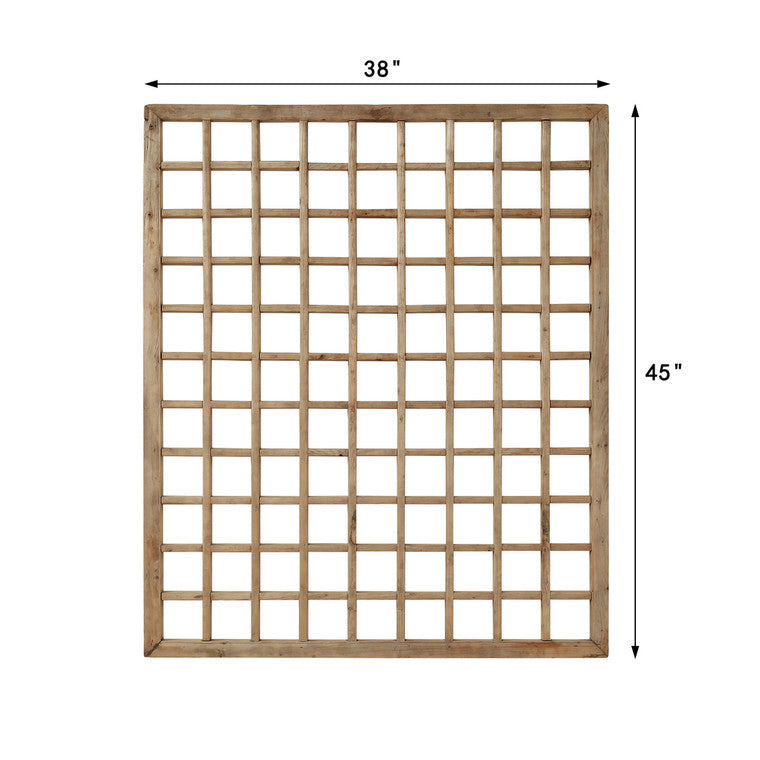 Vintage Wooden Lattice Wall Panel 36" W x 47" H image 3