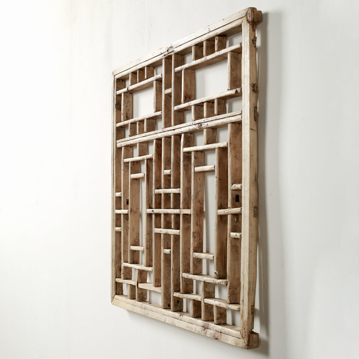Vintage Wooden Lattice Wall Panel 28.7" W x 28.7" H