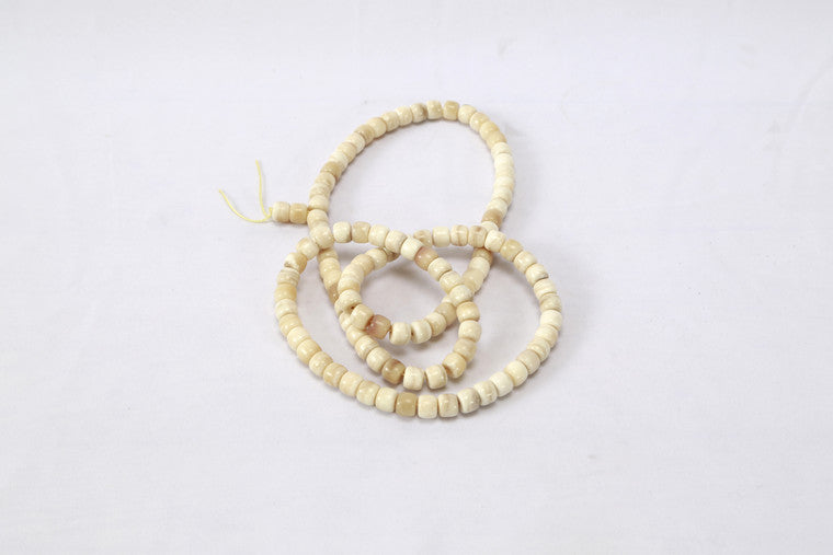 Approx. 23 Inches Long Creamy White Natural Bone Bead image 3