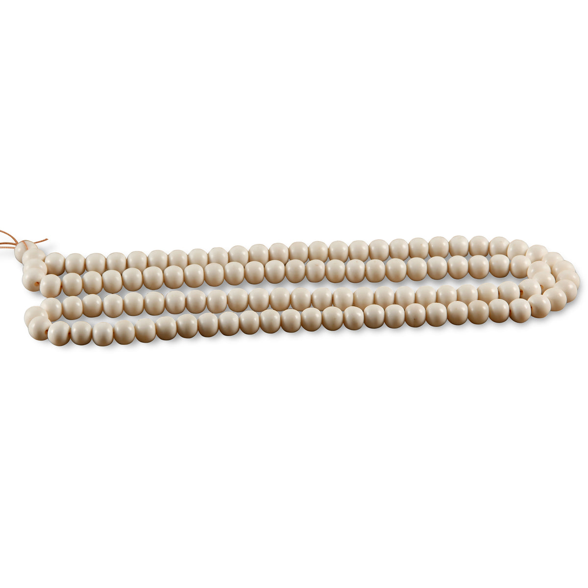 24" Long decorative white bone beads