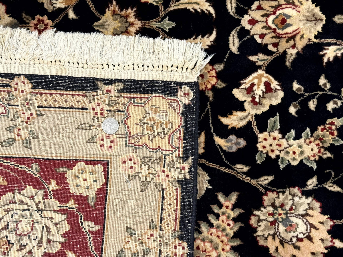 Sino Persian Rug 8x10, Black and Red, Floral Allover - Jewel Rugs, view 10