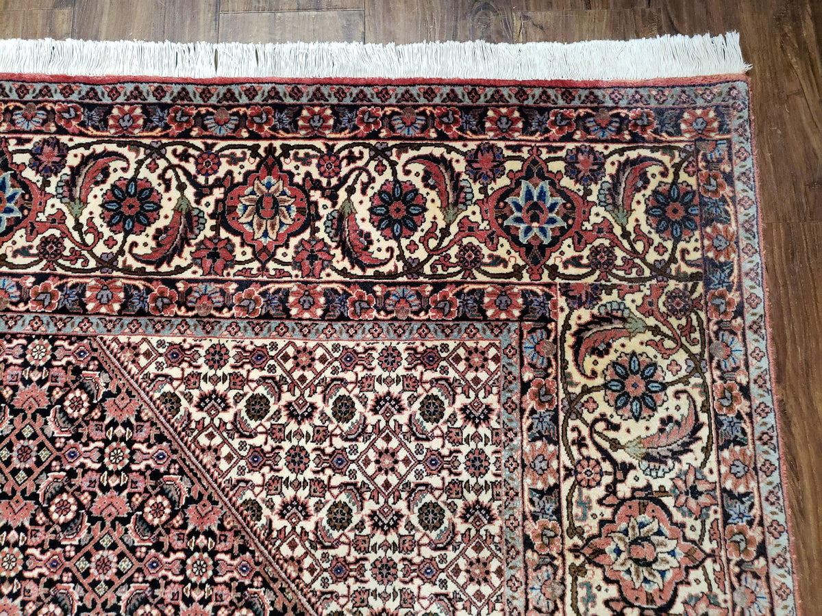 Stunning Persian Bijar Rug 8x11 - Herati Mahi Pattern - Jewel Rugs, view 7
