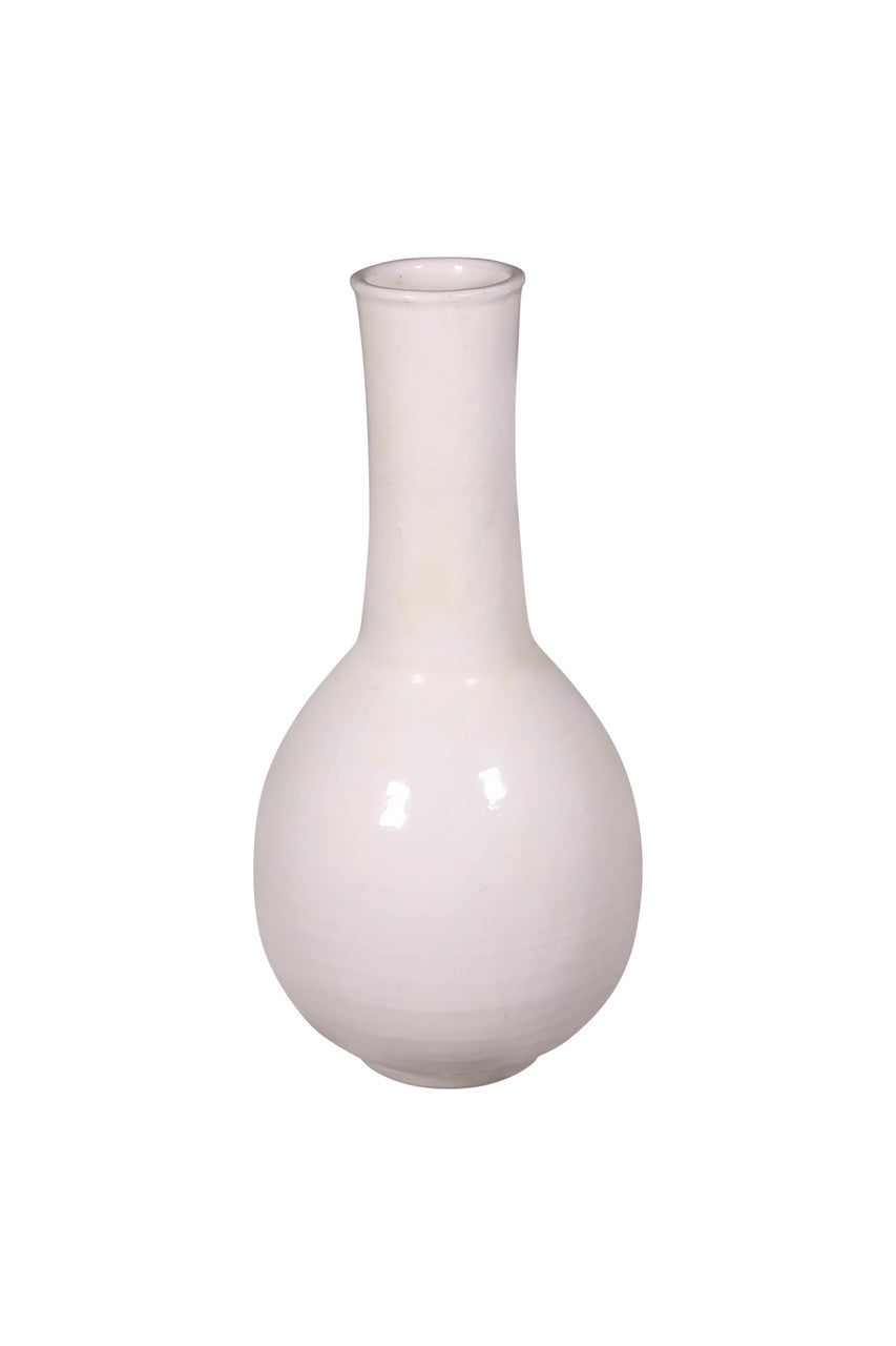 White Ceramic globular Vase