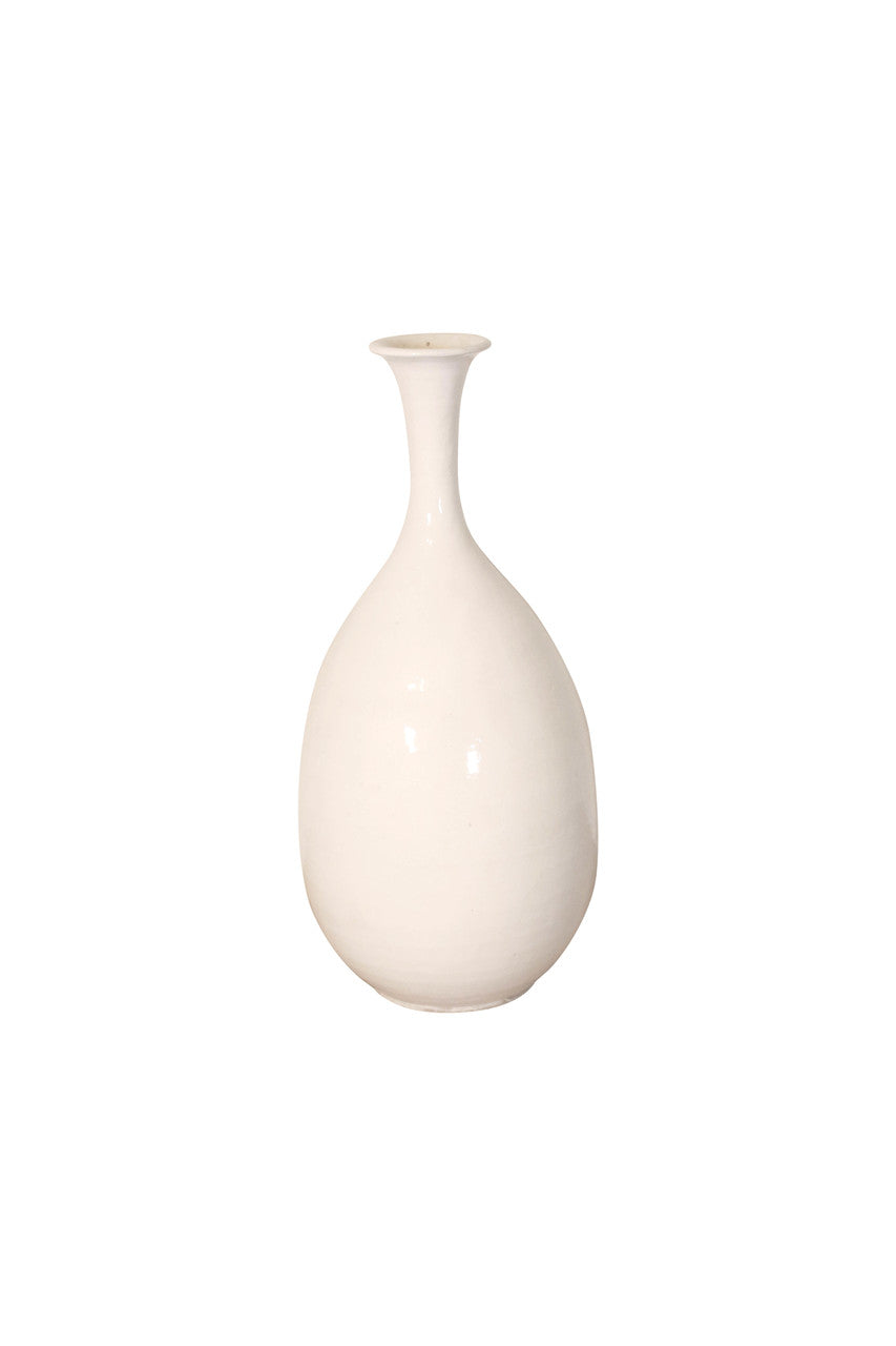 White Ceramic Pear-shaped Vase
