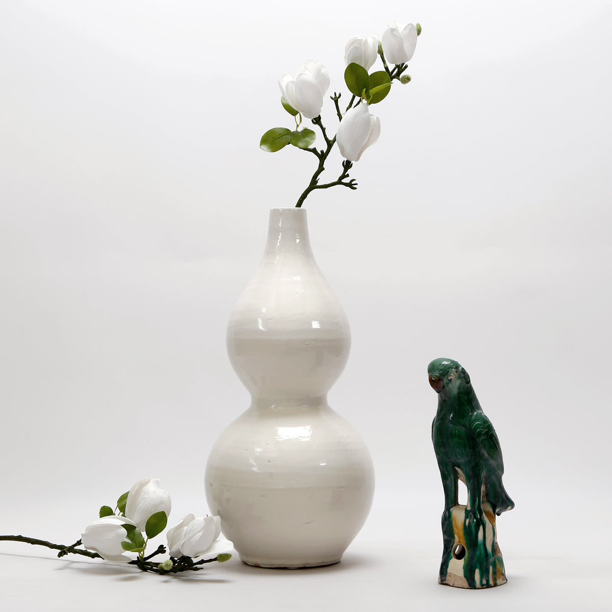 White Ceramic the Gourd Bottle