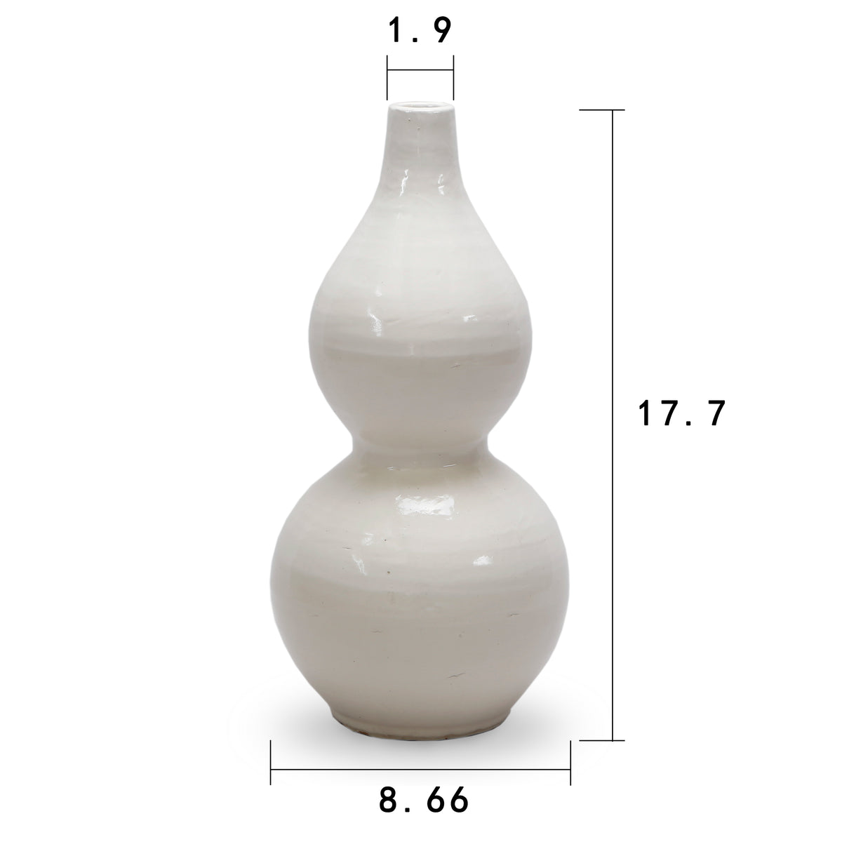 White Ceramic the Gourd Bottle