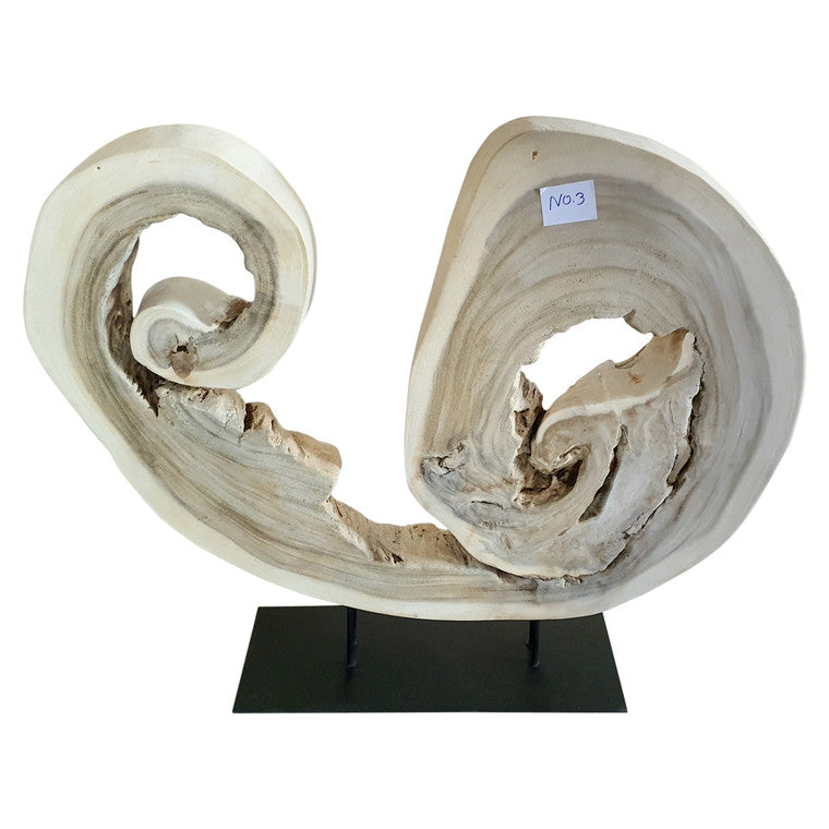 Artistic Wooden Slice with Iron Stand Medium Weathered Nature( shape & size vary) image 3