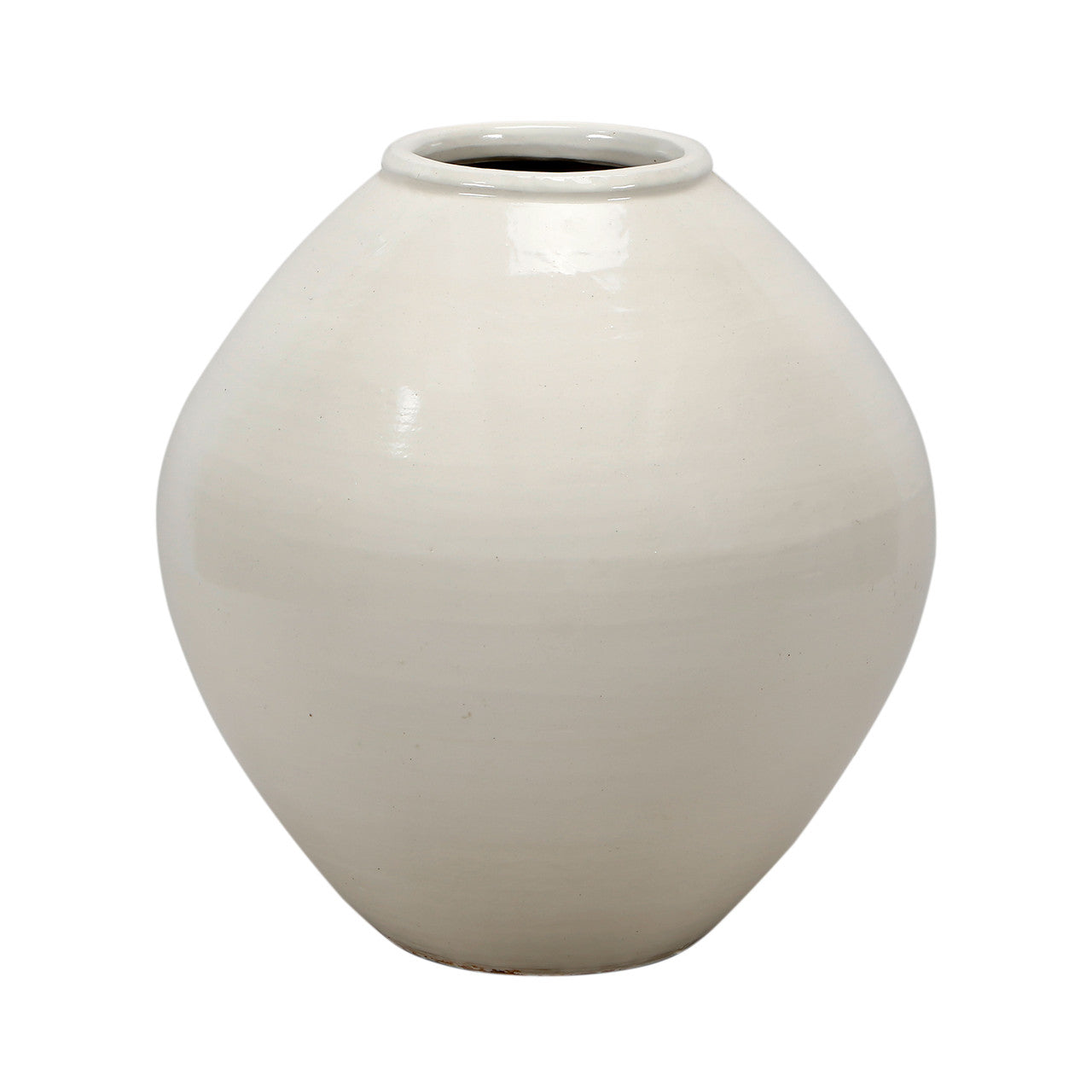 14" Creamy White Pot Tapered