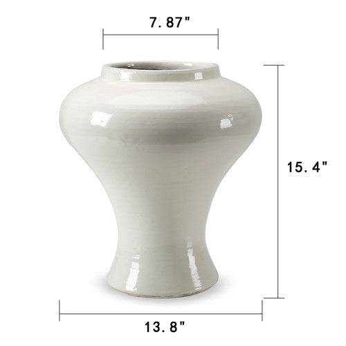 16" Creamy White Pot with High Waist image 2