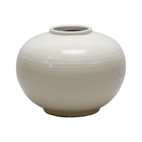 10" Creamy White Round Pot image 2