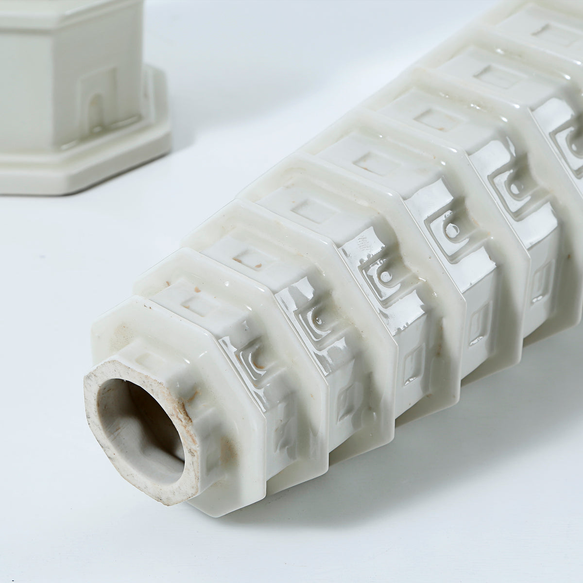 16" White Porcelain Pagoda