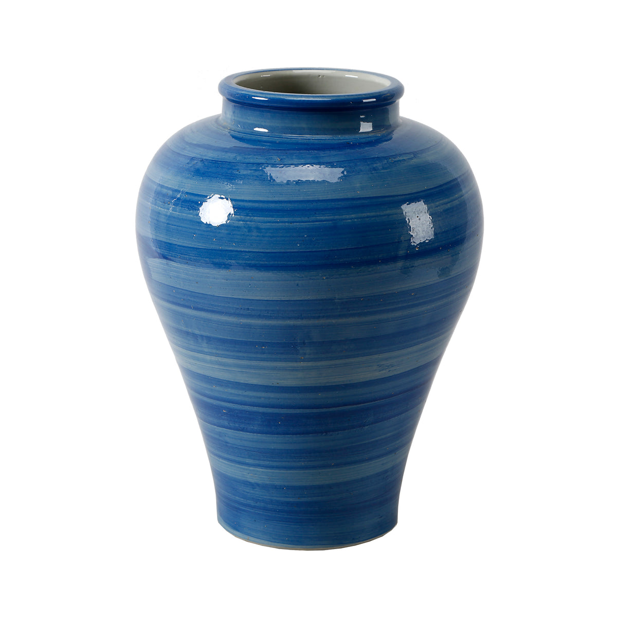 Sky Blue Jar Large Opening 15"H