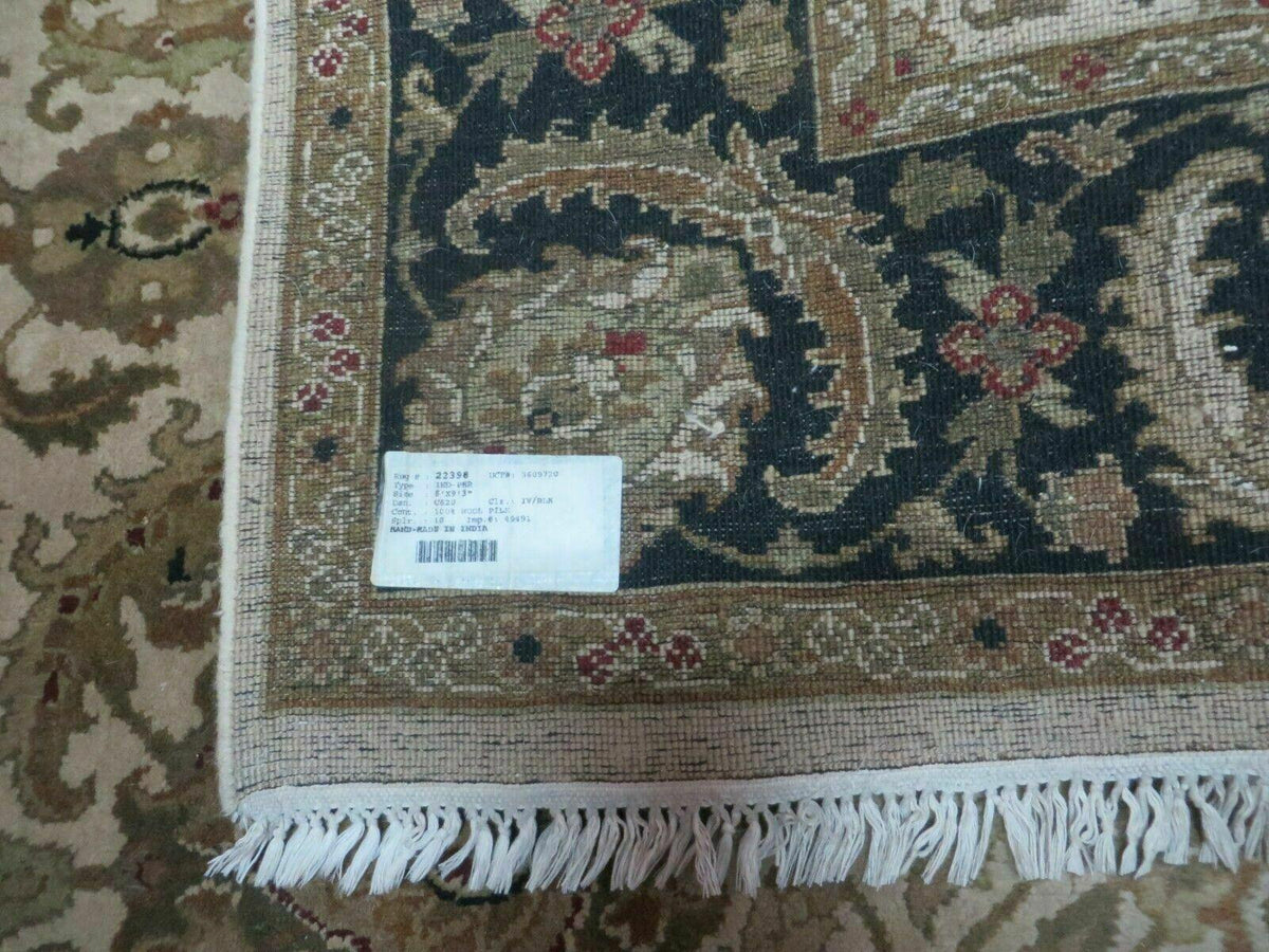 6' X 9' Vintage Handmade India Top Quality Jaipur Floral Oriental Tea Wash Nice - Jewel Rugs, view 10