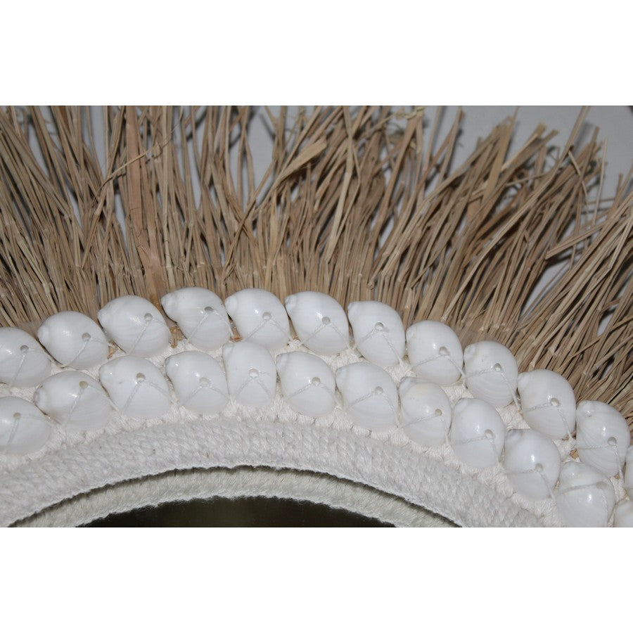 Decorative Straw Mirror 24"x24"