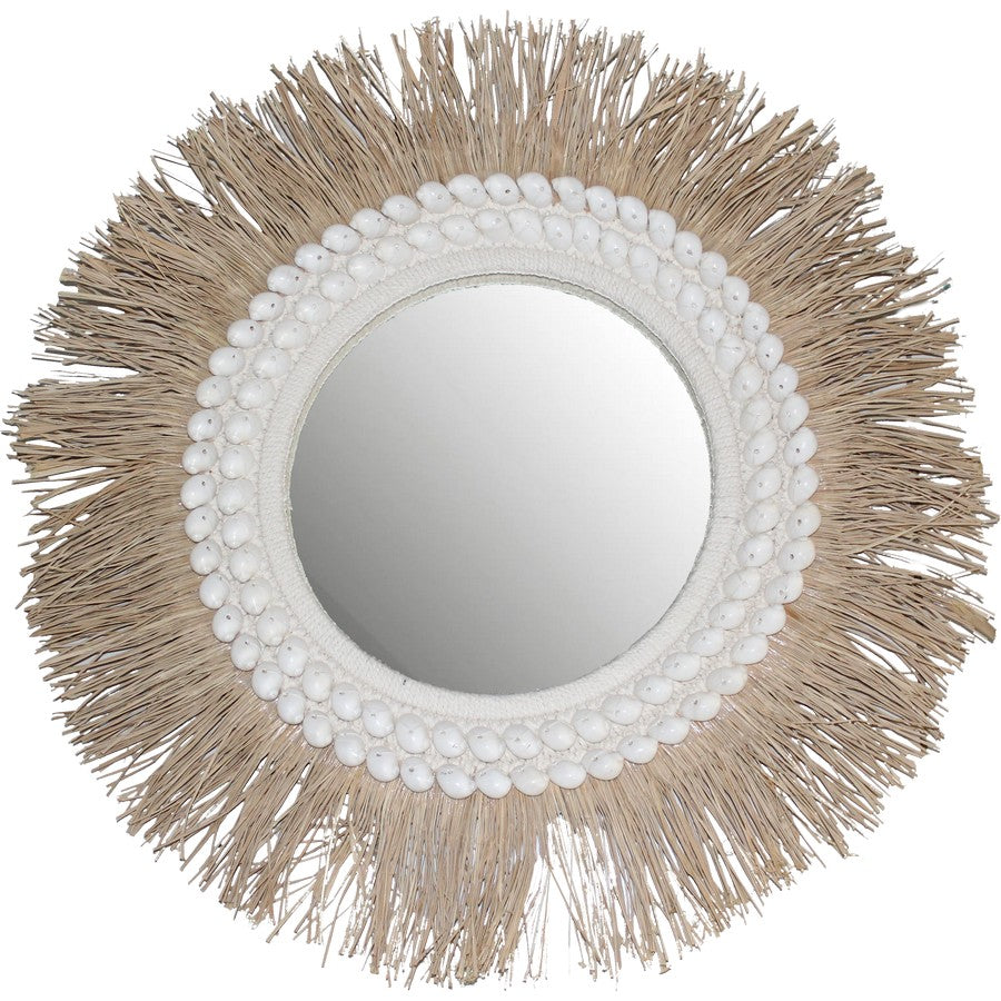 Decorative Straw Mirror 24"x24"
