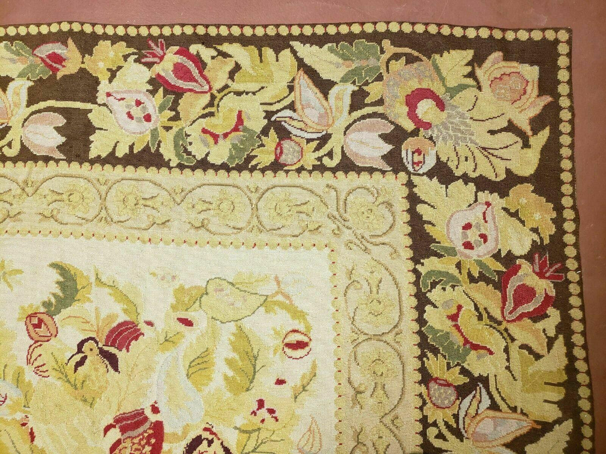 9' X 11' Handmade Chinese Needlepoint Wool Floral Rug Carpet Rose Garden Chic - Jewel Rugs, view 8
