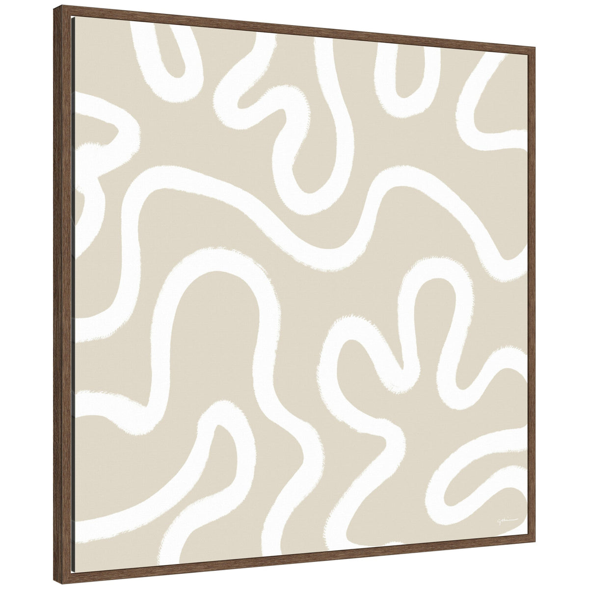 Organic Figures by Gabrielly Guedes Framed Canvas Wall Art Print